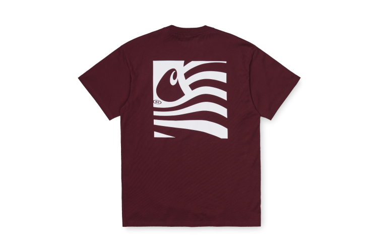Carhartt Wip Waving State Flag T-Shirt Bordeaux / White