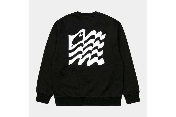 Carhartt WIP Wavy State Sweatshirt Black / White