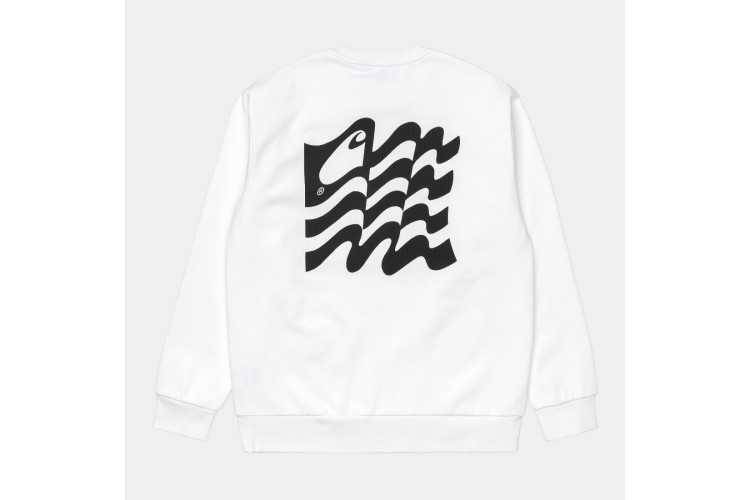 Carhartt WIP Wavy State Sweatshirt White / Black