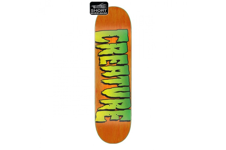 Creature Logo Stumps Skate Deck Orange