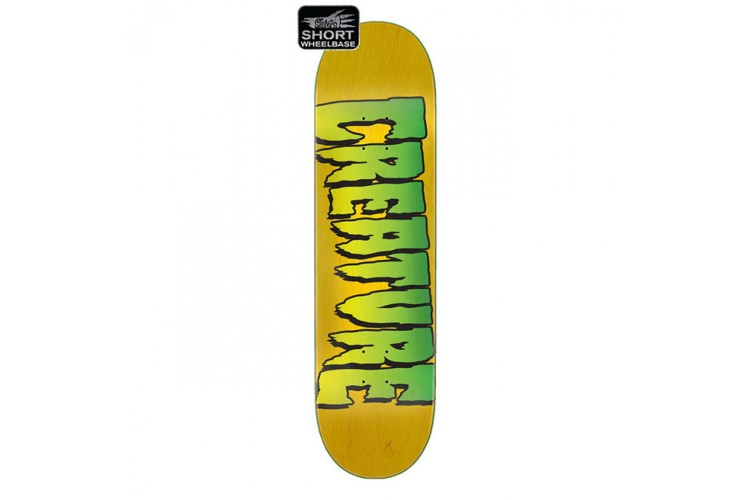 Creature Logo Stumps Skate Deck Yellow