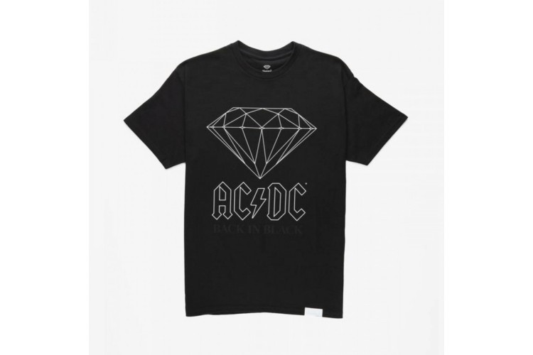 Diamond x ACDC Back In Black T-Shirt Black