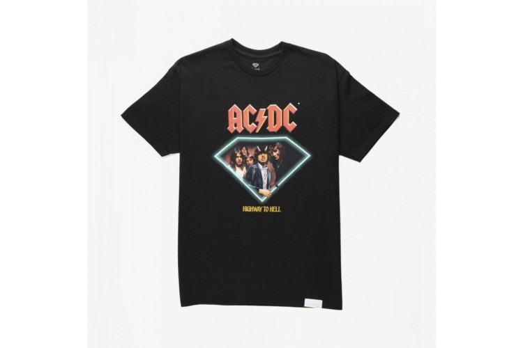 Diamond x ACDC Highway To Hell T-Shirt Black