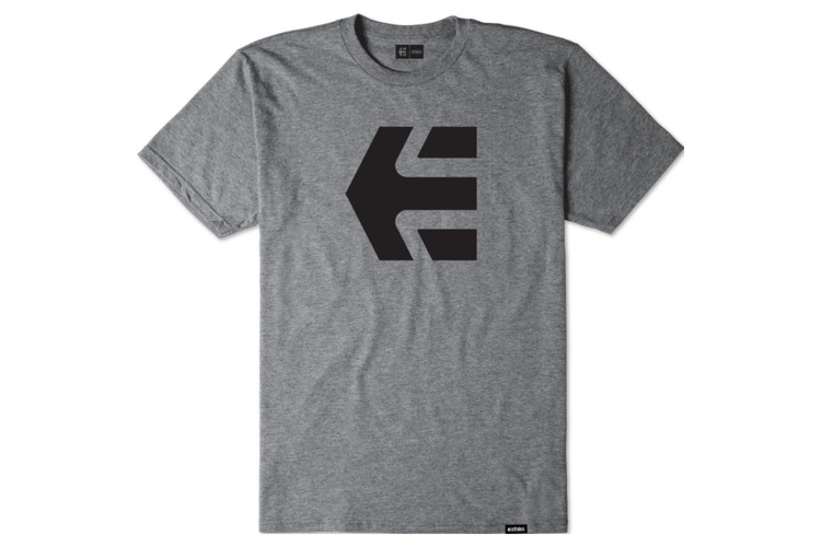 Etnies Icon Logo T-Shirt Grey Heather / Black