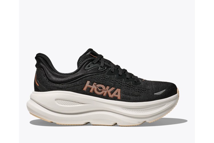 Hoka Bondi 9 Black / Rose Gold