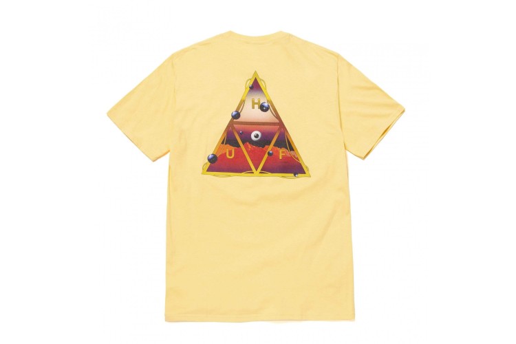 HUF Altered State Triple Triangle T-Shirt Yellow