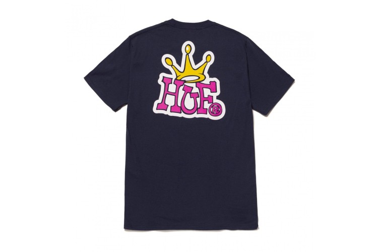 HUF Crown Logo T-Shirt Navy Blue