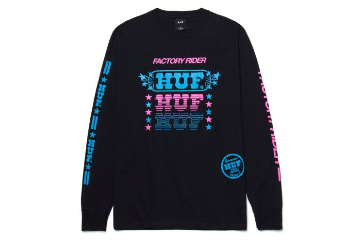 HUF Factory Rider Long Sleeve T-Shirt Black