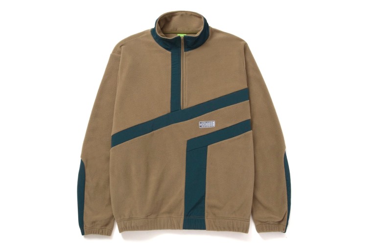 HUF Range 1/4 Zip Polar Fleece Olive Green
