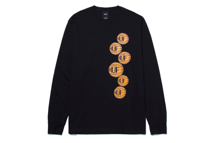 HUF Real Baller Long Sleeve T-Shirt Black