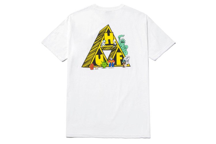 HUF Saturday Morning Triple Triangle T-Shirt White