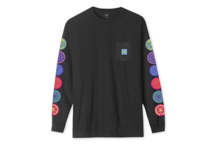 HUF Sewer Pocket Long Sleeve T-Shirt Black