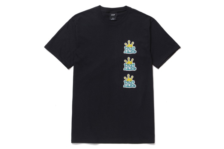 HUF Stack Crown T-Shirt Black