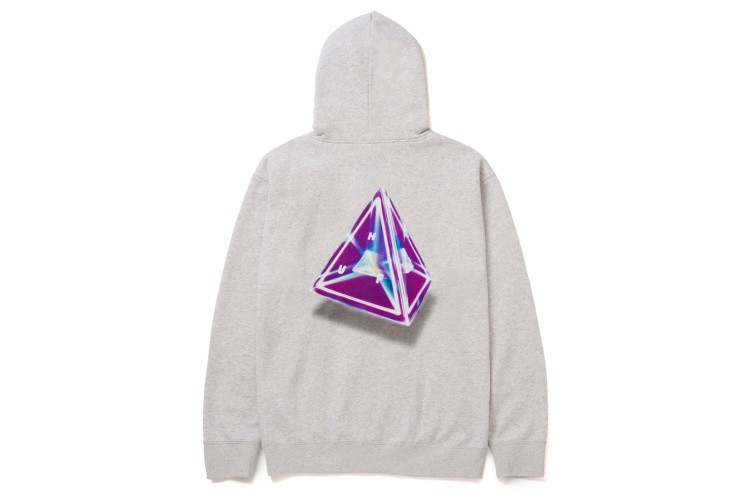 HUF Tesseract Triple Triangle Hoodie Grey