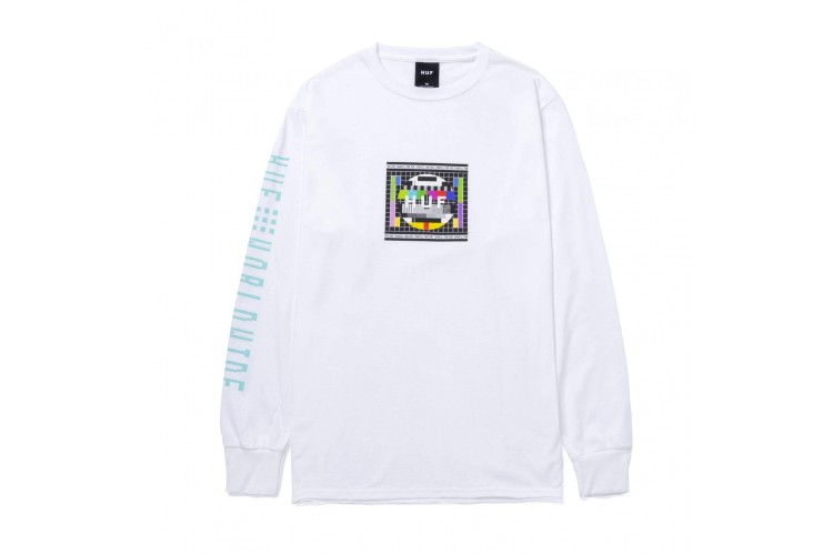 HUF Test Screen Long Sleeve T-Shirt White