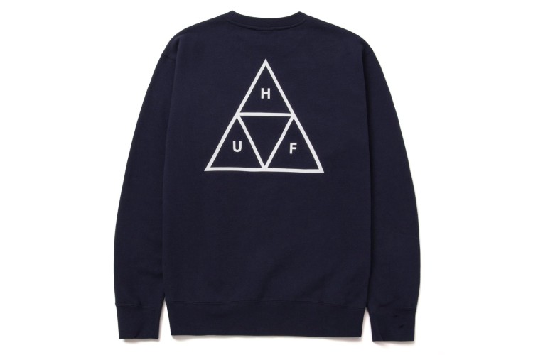 HUF Triple Triangle Crew Sweat Navy