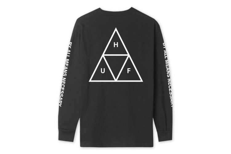 HUF Triple Triangle Long Sleeve T-Shirt Black