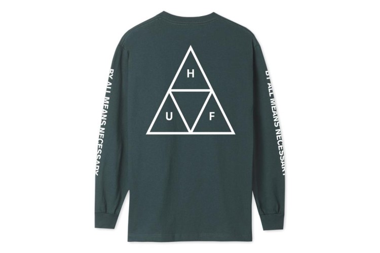 HUF Triple Triangle Essential Long Sleeve T-Shirt Sycamore
