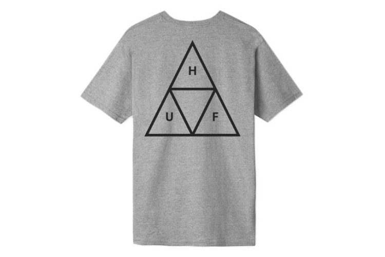 HUF Triple Triangle Essential T-Shirt Grey