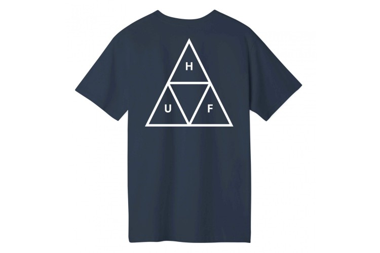 HUF Triple Triangle Essential T-Shirt Navy Blue