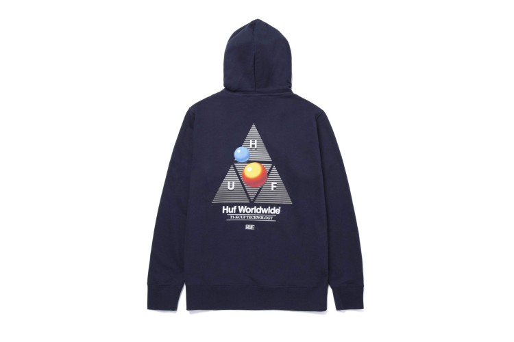 HUF Video Format Triple Triangle Hoodie Navy Blue