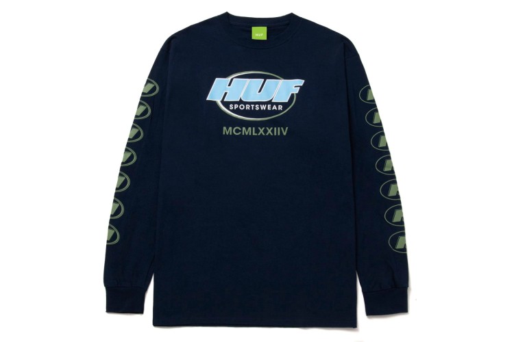 HUF Warm Up Long Sleeve T-Shirt Navy