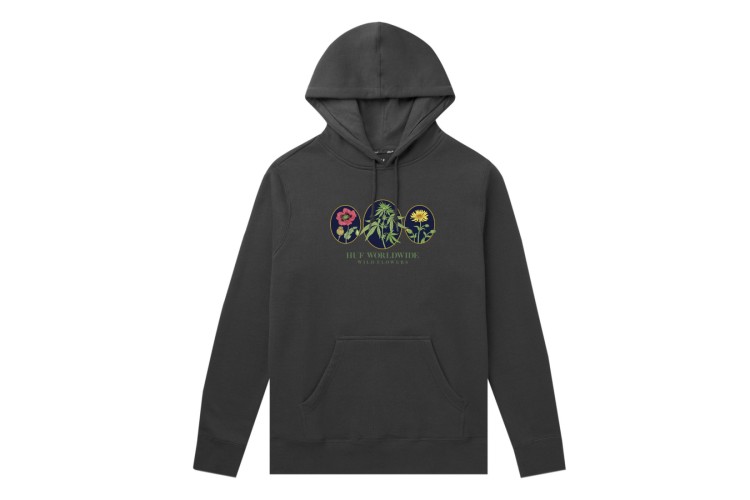 HUF Wild Flowers 2 Pullover Hoodie Black