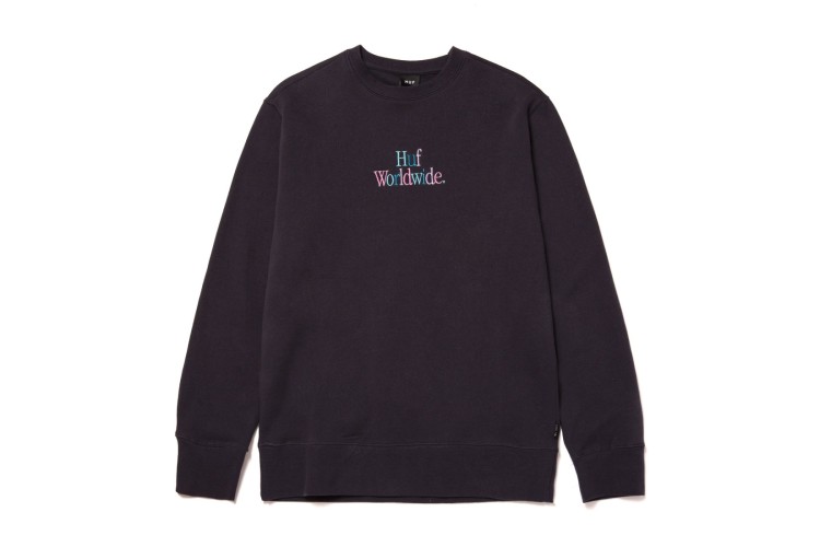 HUF Woz Crew Sweat French Navy Blue