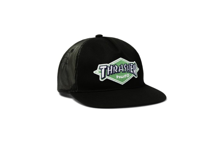 HUF x Thrasher Logo Trucker Hat