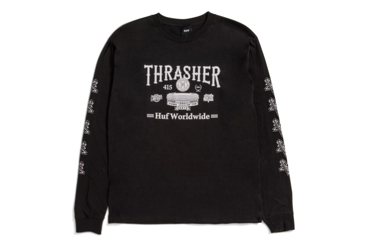 HUF x Thrasher Monteray Long Sleeve T-Shirt Black