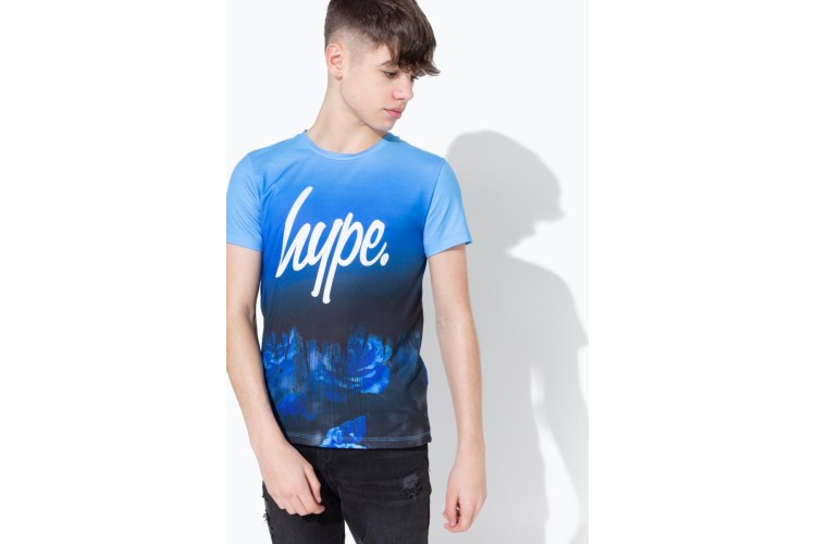 Hype Dripping Rose Kids T-Shirt Blue