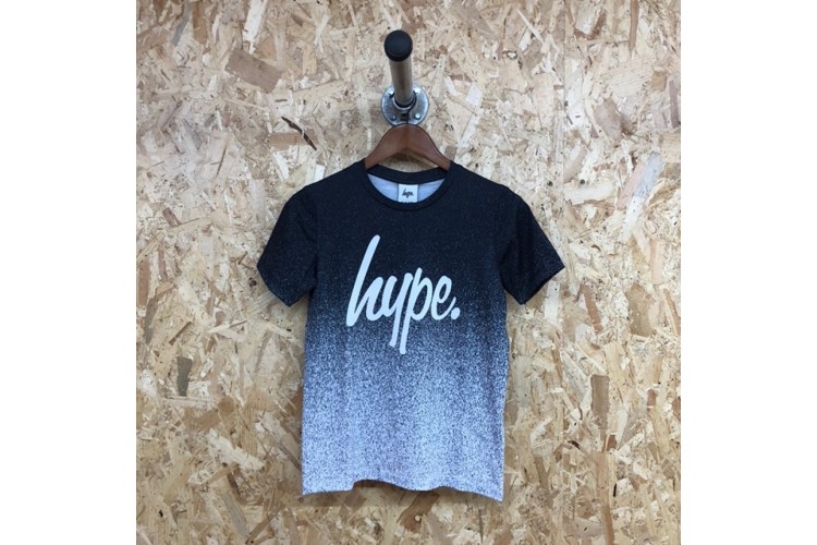 Hype Speckle Fade Kids T-Shirt Black / White