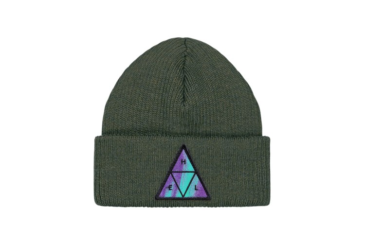 Makia x HUF Trifecta Beanie Moss Green