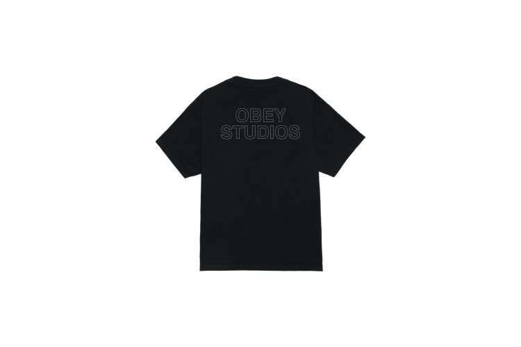 OBEY  Studios Outline Pigment Box Fit T-Shirt