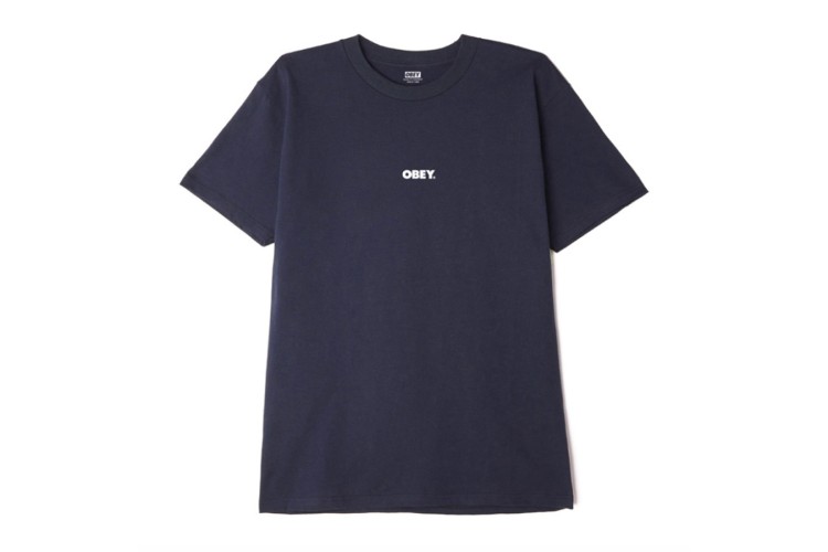 OBEY Bold mini Logo Classic T-Shirt Navy Blue