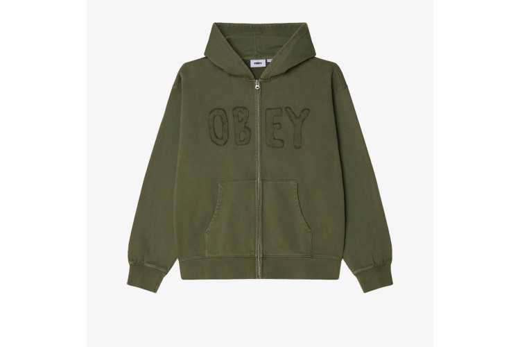 OBEY Hybrid Faded Extra Heavy Zip Hood