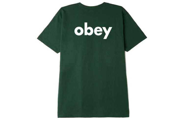 OBEY Lower Case Classic T-Shirt Forest Green