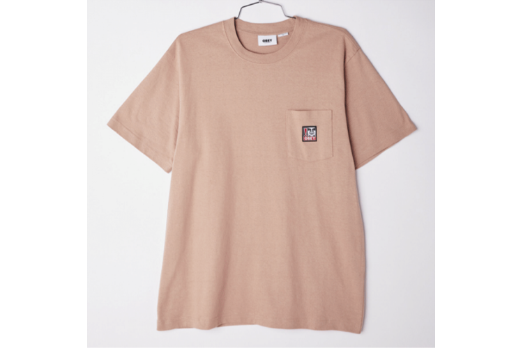 OBEY Point Organic Pocket T-Shirt Gallnut Brown