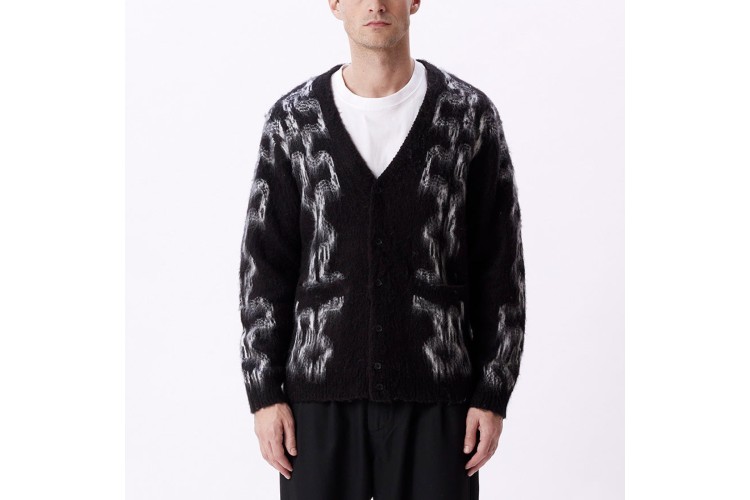 OBEY Temple Cardigan Black