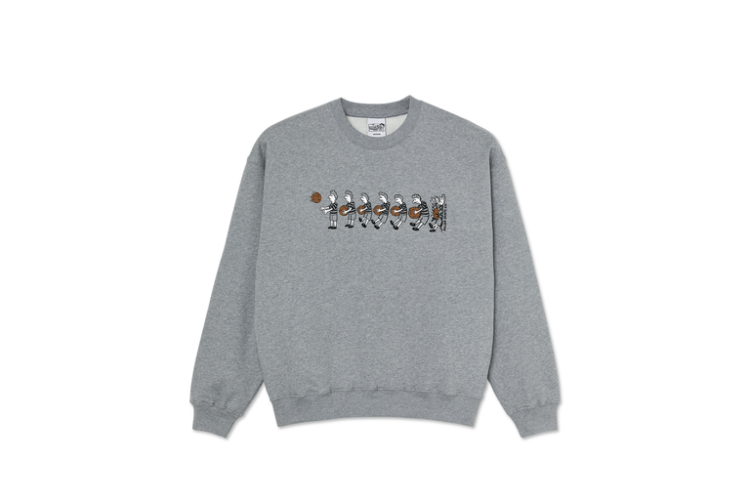 Polar Skate Co Basketball Crewneck Heather Grey