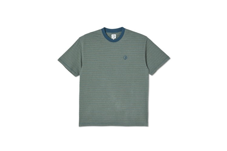 Polar Skate Co Dizzy Stripe T-Shirt Blue
