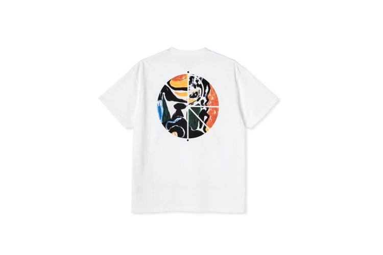 Polar Skate Co Facescape Fill Logo T-Shirt White