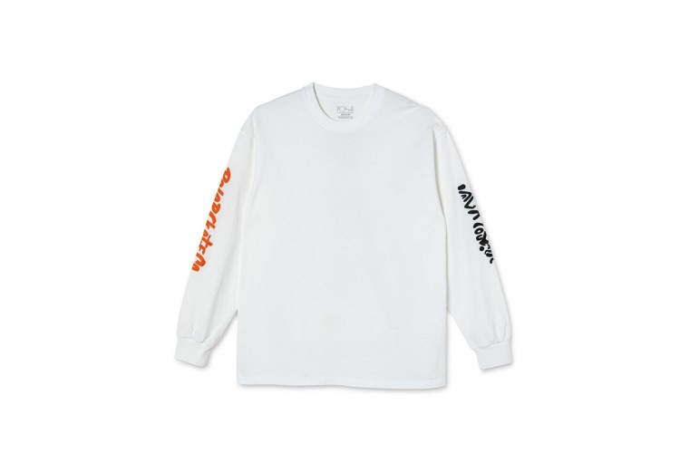 Polar Skate Co Facescape Longsleeve T-Shirt White