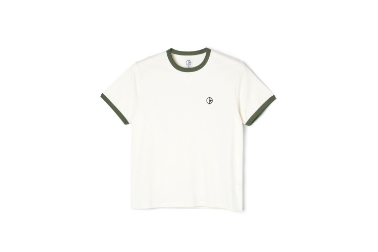 Polar Skate Co Rios Ringer T-Shirt White / Khaki
