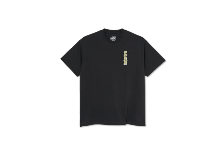 Polar Skate Co Vertical Logo T-Shirt Black