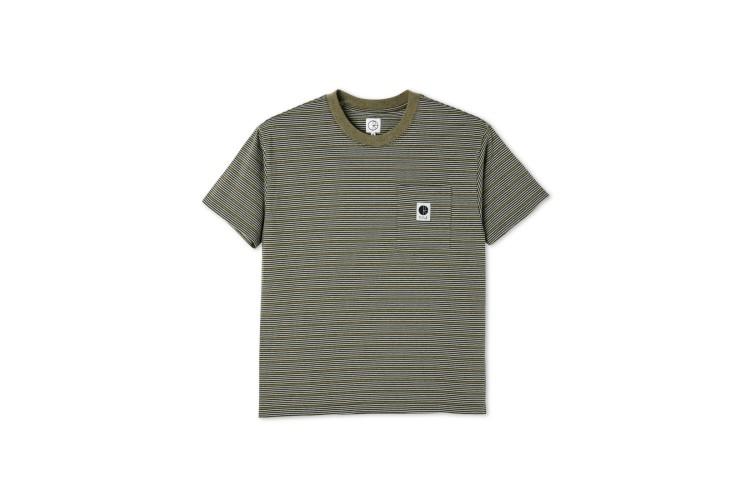 Polar Stripe Pocket T-Shirt Army Green