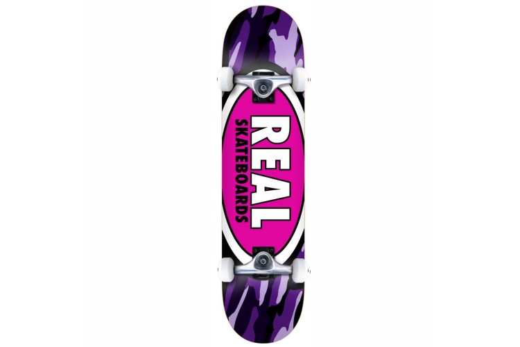 Real Team Oval Camo MD Complete Skateboard Pink