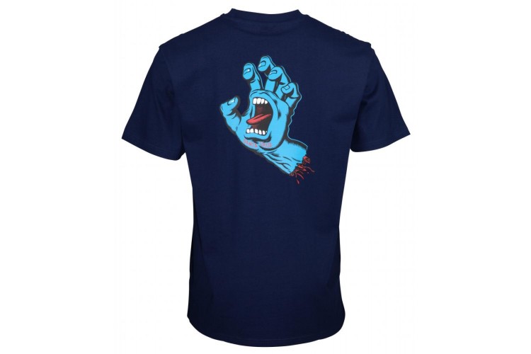 Santa Cruz Screaming Hand T-Shirt Navy Blue