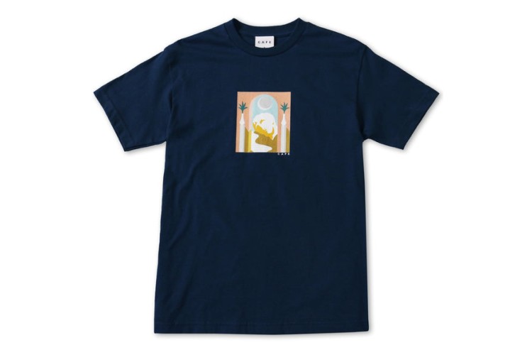 Skate Cafe Ozymandias T-Shirt Navy Blue