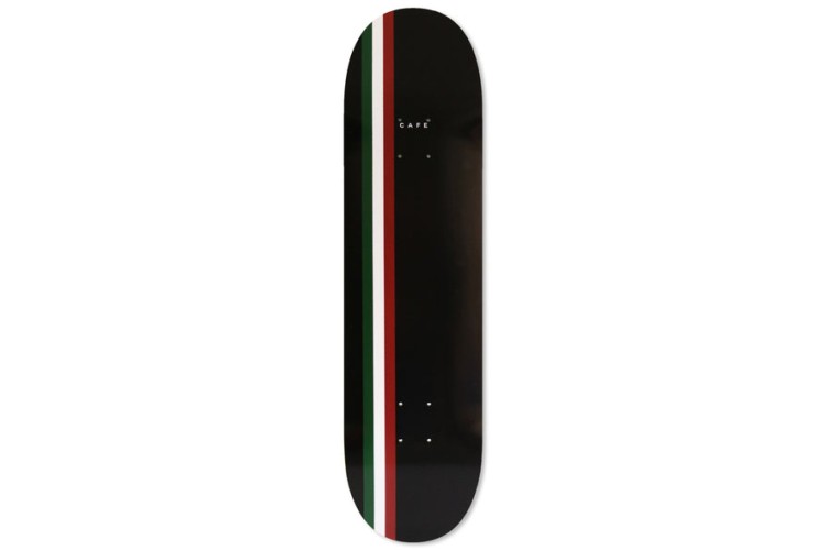 Skate Cafe Stripe Deck Black